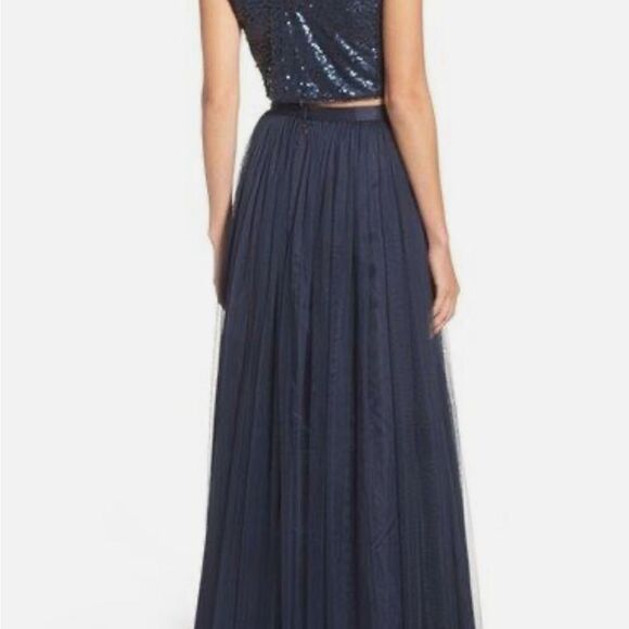 Adrianna Papell Two-Piece Embellished Dress with Tulle Skirt - Picture 3 of 10